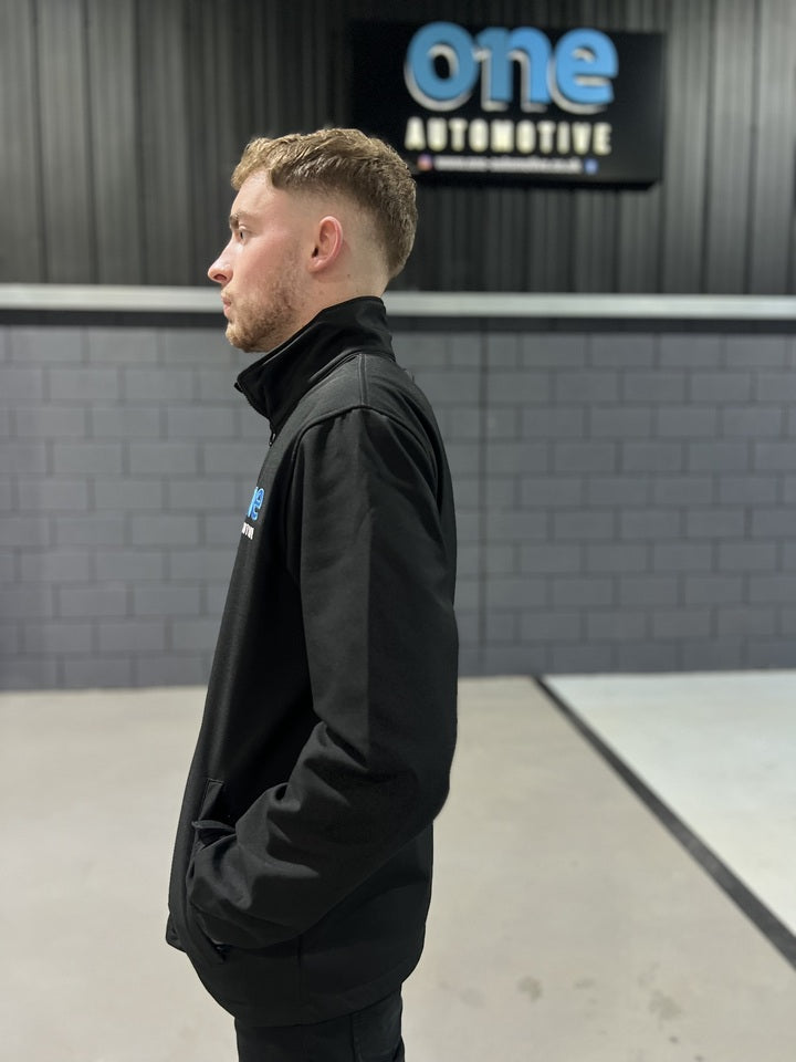 One Automotive 3-Layer Soft Shell Jacket – Black