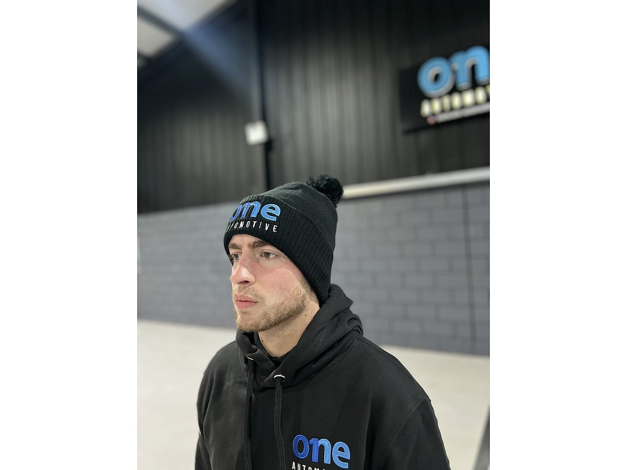 One Automotive Thermal Pom Pom Beanie – Black
