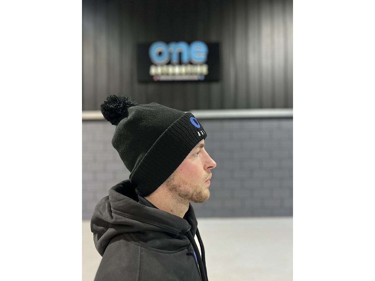 One Automotive Thermal Pom Pom Beanie – Black