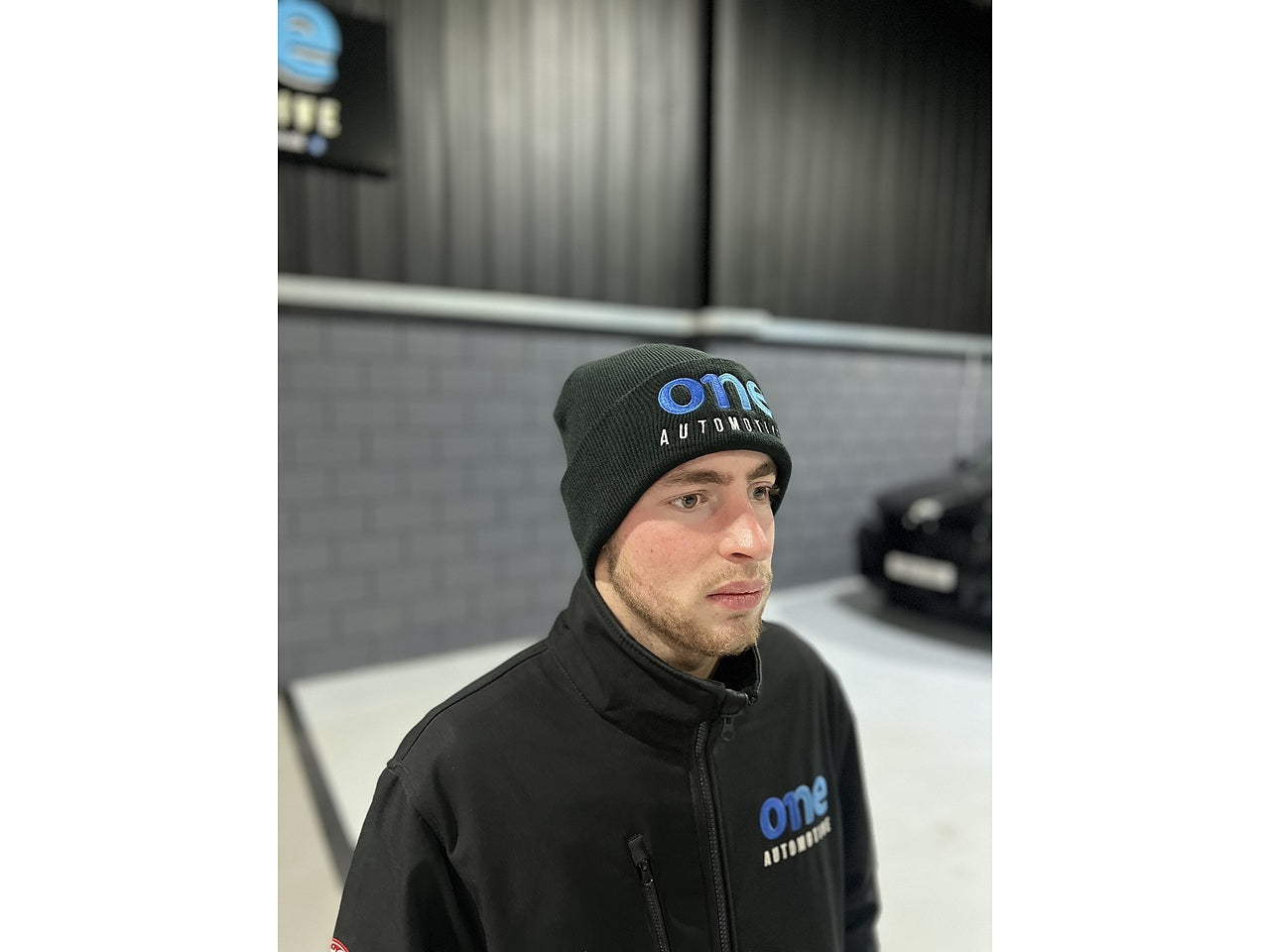 One Automotive Cuffed Beanie – Black