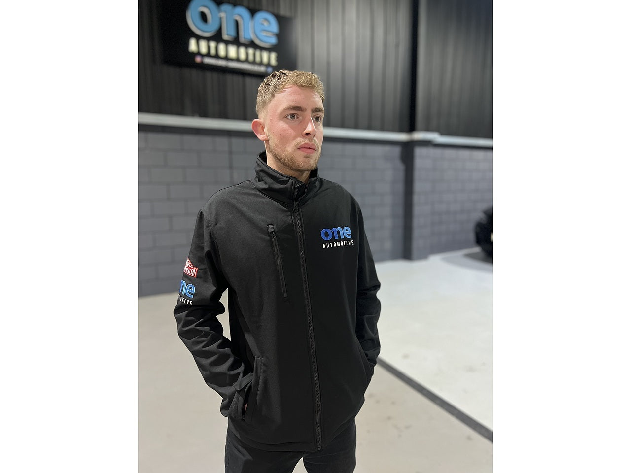 One Automotive 3-Layer Soft Shell Jacket – Black