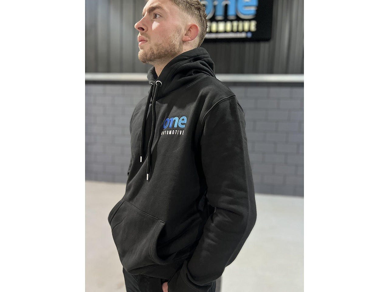 One Automotive Organic Hoodie – Black