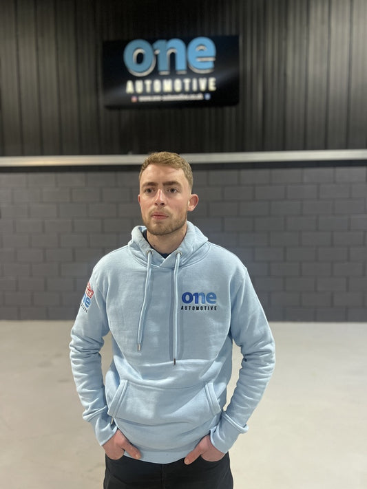 One Automotive Organic Hoodie – Blue